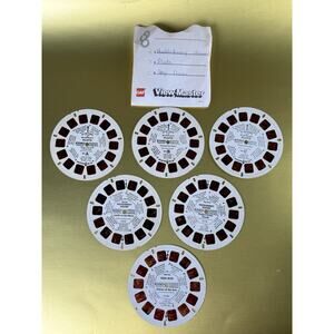 Vintage GAF View-Master Reels Lot Pluto Huckleberry Hound Yogi Bear + Sleeve